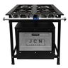Fogão Industrial 4 Bocas 30x30 Baixa Pressão P7 com Forno Tampa de Vidro JCN - 1