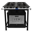 Ver imagem 1 de Fogão Industrial 4 Bocas 30x30 Baixa Pressão P7 com Forno Tampa de Vidro JCN