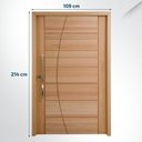 Ver imagem 3 de Kit Porta Pivotante Maciça de Eucalipto 214x109x14cm PM93 Seleta Cruzeiro Portas