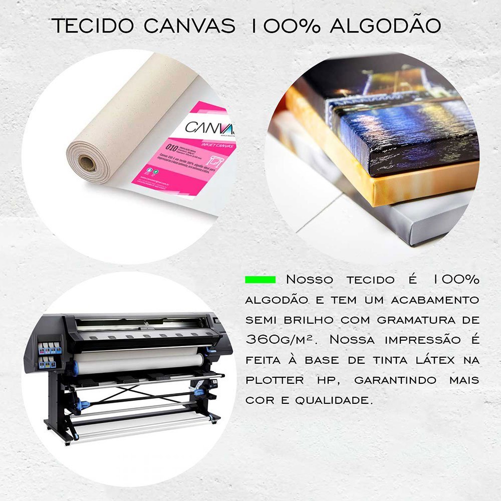 Kit 3 Quadros Decorativos Tela Canvas Abstrata Minimalista - 5