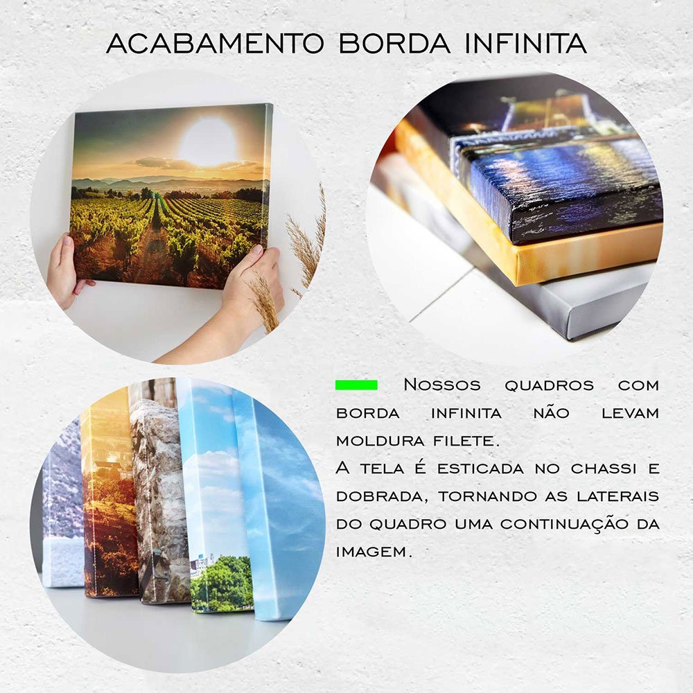 Kit 3 Quadros Decorativos Tela Canvas Abstrata Minimalista - 3