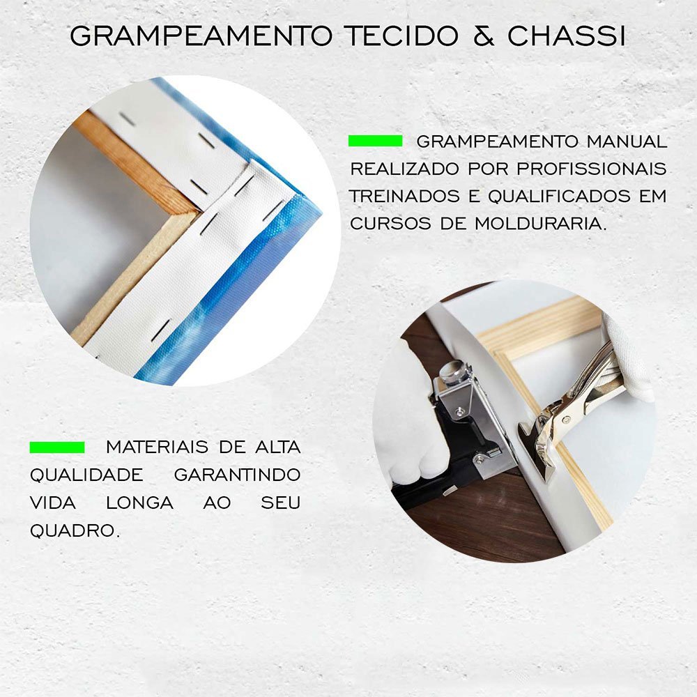 Kit 3 Quadros Decorativos Tela Canvas Abstrata Minimalista - 4