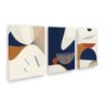 Kit 3 Quadros Decorativos Tela Canvas Abstrata Minimalista - 1