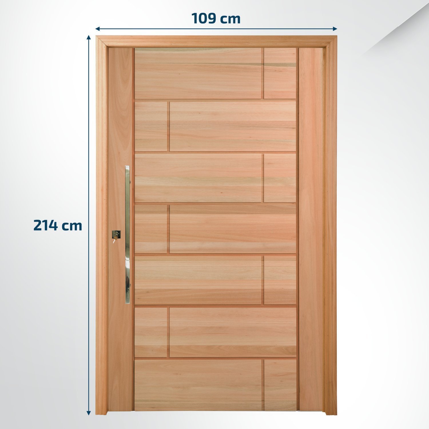 Porta Pivotante Maciça 214x109cm Eucalipto Pm94 Talismã Cruzeiro Portas - 2