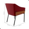 Poltrona para Sala de Recepção Silas Veludo Vinho - 4