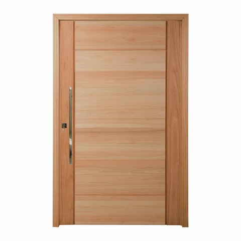 Kit Porta Pivotante Maciça de Eucalipto 214x109x14cm PM95 Clean Cruzeiro Portas
