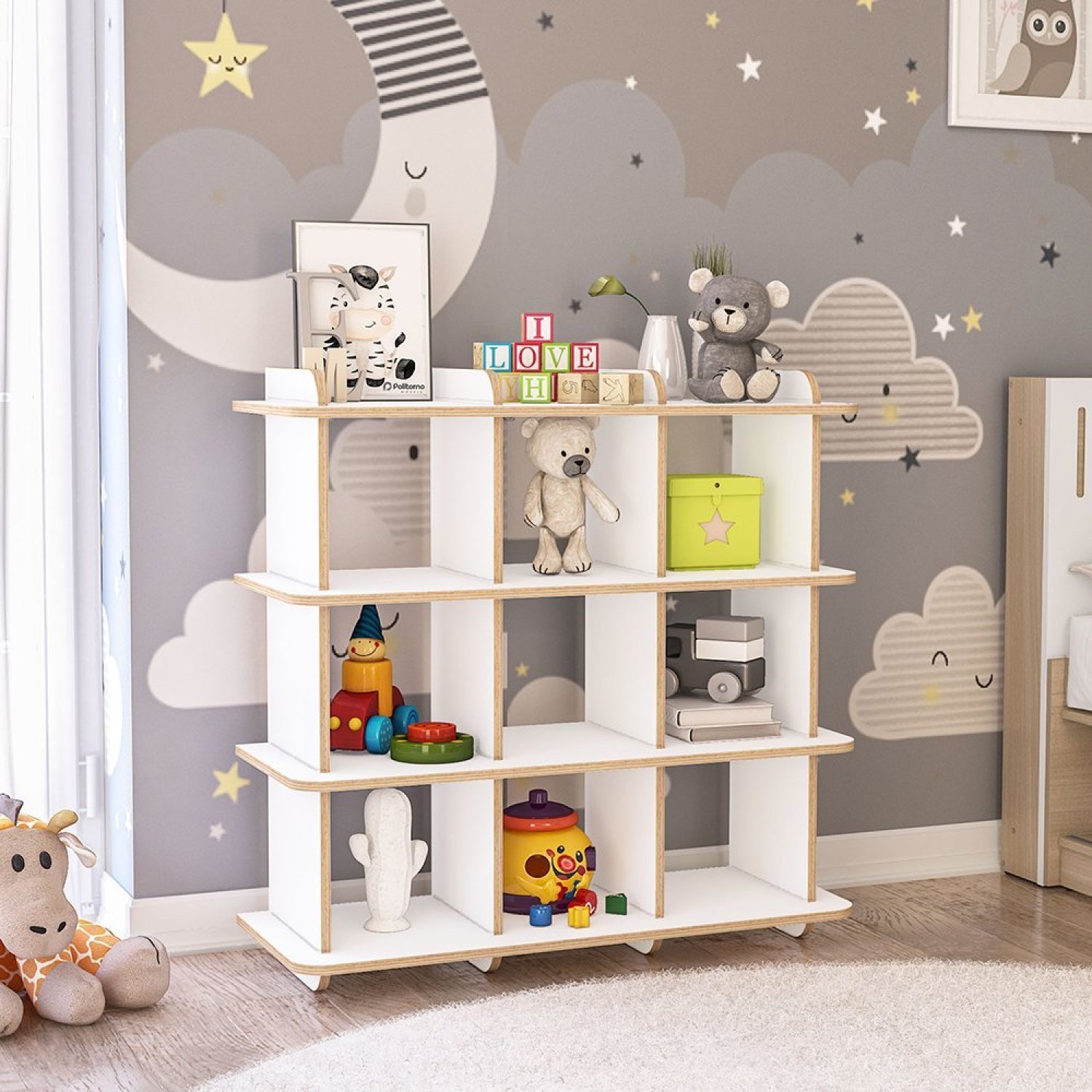 Nicho Organizador Infantil Lucca com Cantos Arredondados com Certificação Fsc® - 1