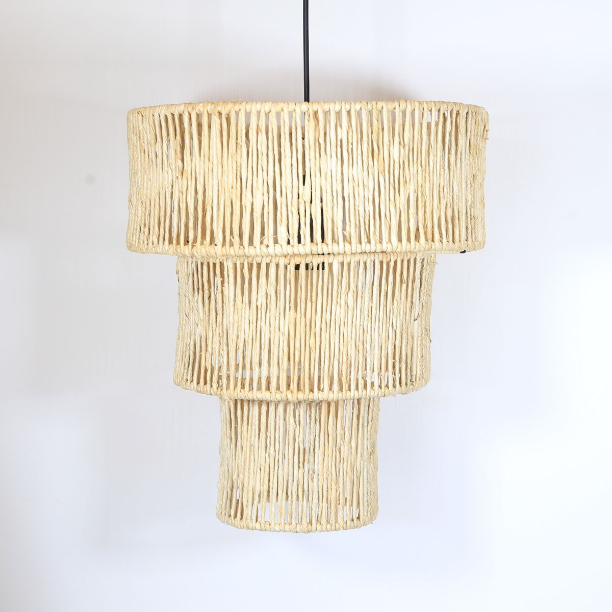 Luminária de Palha Aramada Boho - 1