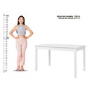 Ver imagem 2 de Mesa de Jantar Classica Minimalista 136cm Ditália