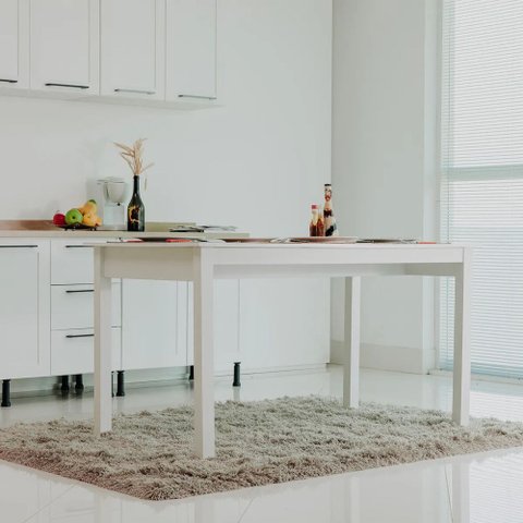 Mesa de Jantar Classica Minimalista 136cm Ditália