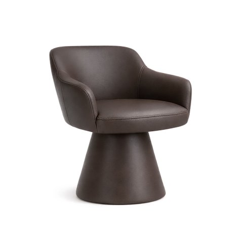 Cadeira de Mesa de Jantar Jade Base Cone Corano Café - Nexta Casa
