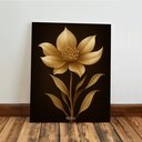Ver imagem 5 de Kit 3 Quadro Decorativo Sala Flores Floral Dourado Gold 4k Qualidade Premium Luxo 28x20cm
