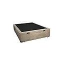 Ver imagem 2 de Cama Box Baú Casal Blindado Suede Bege com Pistão a Gás