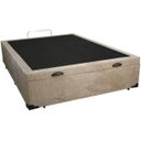 Ver imagem 1 de Cama Box Baú Casal Blindado Suede Bege com Pistão a Gás