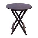Ver imagem 4 de Jogo De Mesa Dobravel Com 4 Cadeiras Tampo Redondo 70X70 Tabaco - Marrom
