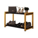 Ver imagem 1 de Sapateira Industrial 2 Lugares Organizada Duarte Móveis - Dourado/preto