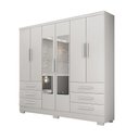 Ver imagem 6 de Guarda-roupa Encant com Espelho 6 Portas e 6 Gavetas Branco