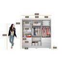 Ver imagem 4 de Guarda-roupa Encant com Espelho 6 Portas e 6 Gavetas Branco