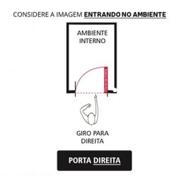 Porta Lambril de Alumínio 210 X 80cm com Maçaneta Linha 25 Lado Direito Esquadrias Bergamo - 9 Porta Lambril de Alumínio 210 X 80cm com Maçaneta Linha 25 Lado Direito Esquadrias Bergamo - 9