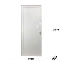 Porta Lambril de Alumínio 210 X 80cm com Maçaneta Linha 25 Lado Direito Esquadrias Bergamo - 3