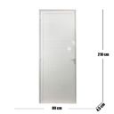 Ver imagem 4 de Porta Lambril de Alumínio 210 x 80cm com Maçaneta Linha 25 Esquadrias Bergamo Abertura Direita Branco