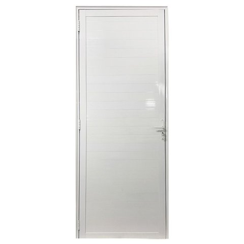 Porta Lambril de Alumínio 210 X 80cm com Maçaneta Linha 25 Esquadrias Bergamo Abertura Esquerda