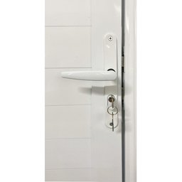 Porta Lambril de Alumínio 210 X 80cm com Maçaneta Linha 25 Lado Esquerdo Esquadrias Bergamo - 5