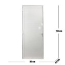 Ver imagem 4 de Porta Lambril de Alumínio 210 X 80cm com Maçaneta Linha 25 Esquadrias Bergamo Abertura Esquerda