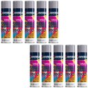 Ver imagem 1 de Tinta Spray 400ml Cinza Uso Geral em Aço Ferro Gesso Cerâmica Couro | Universo | Kit 10 Un