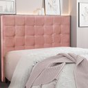 Ver imagem 2 de Cabeceira Solteiro 0,90m Verona Veludo Rosa - Pallazio