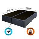 Ver imagem 2 de Cama Box Baú King Bipartido Blindado Sintético Preto Com Pistão A Gás
