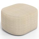 Ver mais imagens de Kit 02 Puffs Decorativo Orgânico para Living Quarto 70cm Doha W01 Linho Palha - Lyam Decor