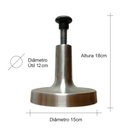 Ver imagem 2 de Modelador de Hambúrguer em Alumínio 12cm diâmetro MH12 - Malta