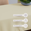 Ver imagem 7 de Toalha de Mesa 6 Lugares Tecido Oxford Liso 1 Peça Básica Cozinha Mesa de Jantar Palha