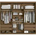 Ver imagem 2 de Guarda Roupa Casal Ripado 6 Portas 4 Gavetas Antony com Espelhos