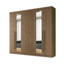 Ver imagem 3 de Guarda Roupa Casal Ripado 6 Portas 4 Gavetas Antony com Espelhos