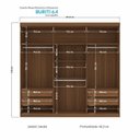 Ver imagem 4 de Guarda Roupa Casal Ripado 6 Portas 4 Gavetas Antony com Espelhos