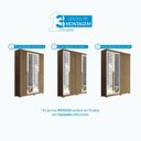 Ver imagem 6 de Guarda Roupa Solteiro Ripado 4 Portas 2 Gavetas Antony com Espelhos e Pés