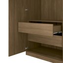 Ver imagem 7 de Guarda Roupa Solteiro Ripado 4 Portas 2 Gavetas Antony com Espelhos e Pés