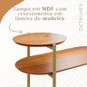 Mesa de Apoio Lateral Industrial com tampo 100% MDF Moscow - 6
