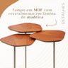 Mesa de Apoio Lateral Industrial com 3 tampos 100% MDF Napoli - 5