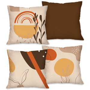 Kit com 4 Capas para Almofadas Decorativas Figuras Geométricas