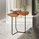 Ver imagem 1 de Mesa de Apoio Lateral Industrial com 3 tampos 100% MDF Napoli