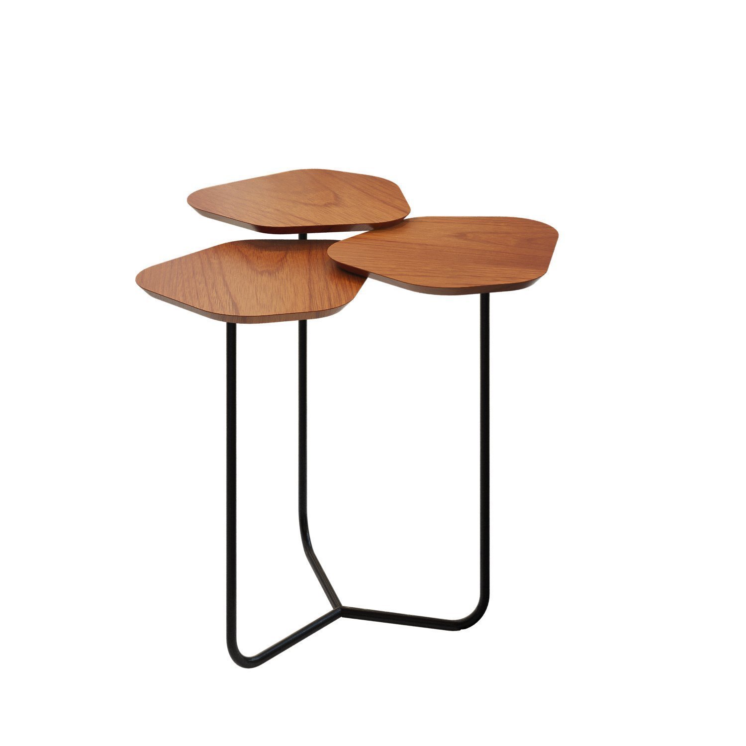 Mesa de Apoio Lateral Industrial com 3 tampos 100% MDF Napoli - 2