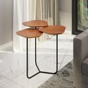 Ver imagem 4 de Mesa de Apoio Lateral Industrial com 3 tampos 100% MDF Napoli