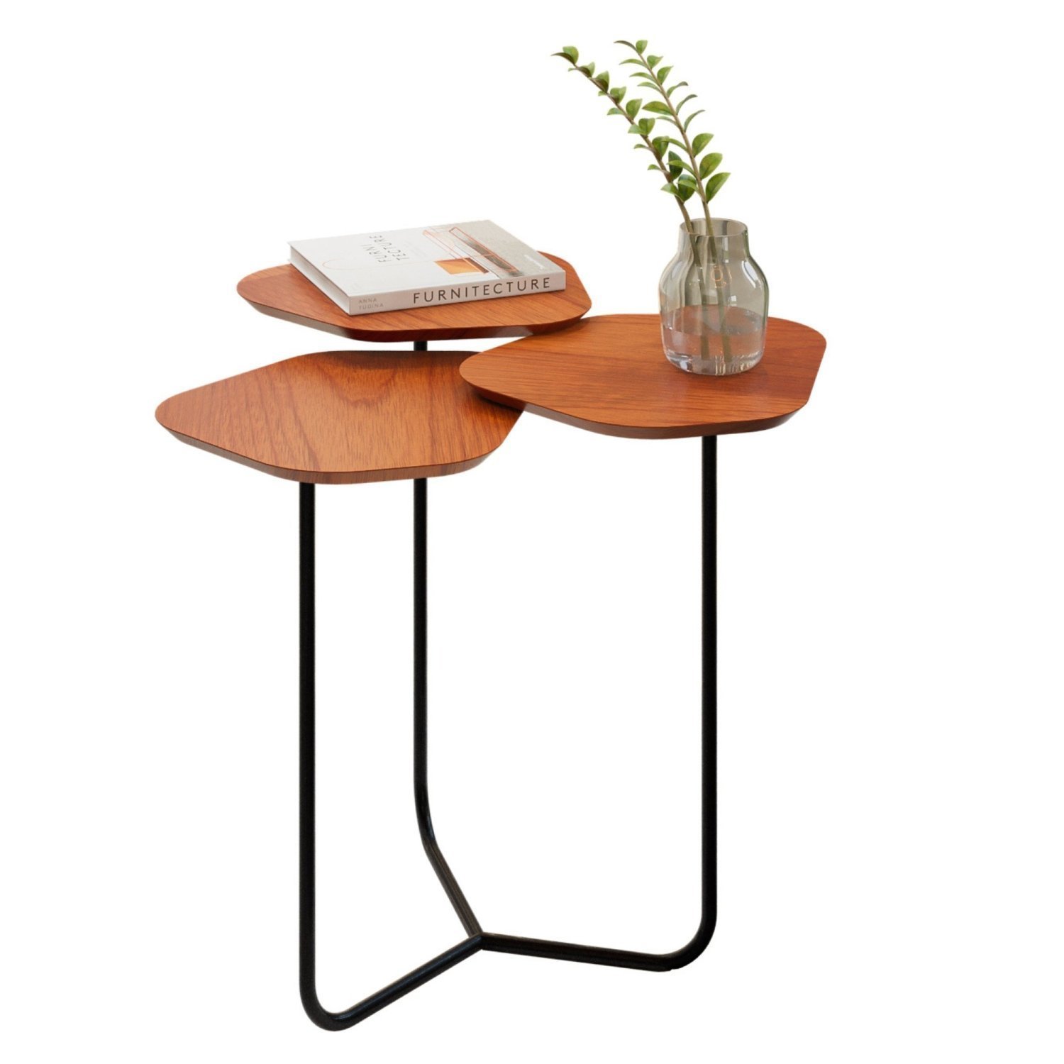 Mesa de Apoio Lateral Industrial com 3 tampos 100% MDF Napoli - 7