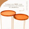 Mesa Lateral Industrial com 2 tampos 100% MDF Lina - 5