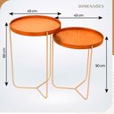 Ver imagem 3 de Mesa Lateral Industrial com 2 tampos 100% MDF Lina