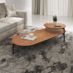 Mesa de Centro Industrial Tampo em MDF Moscow - 1