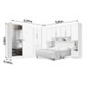 Dormitório Completo com Espelho Georgia para Cama Box Queen Branco - 6